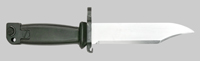 Thumbnail image of Chinese olive green AKM Type II knife bayonet.