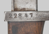 Thumbnail image of German ersatz alteration of the Belgian M1882 bayonet for use with the Gewehr 98 (Carter EB 90).