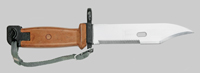 Thumbnail image of East German orange AKM Type II knife bayonet.