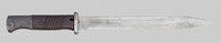 Thumbnail image of German M1884/98 Third Pattern knife bayonet with riveted grips.