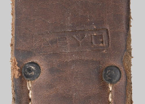 Image of a Greek No. 4 leather belt frog.