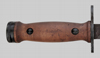 Thumbnail image of Italian M4 bayonet with wood grips marked AET