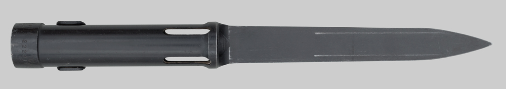 Image of South African R1 (FAL Type C) Bayonet in So. African Multipurpose Plastic Scabbard.