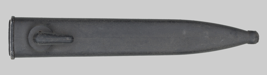 Image of South African R1 (FAL Type C) Bayonet in So. African Multipurpose Plastic Scabbard.