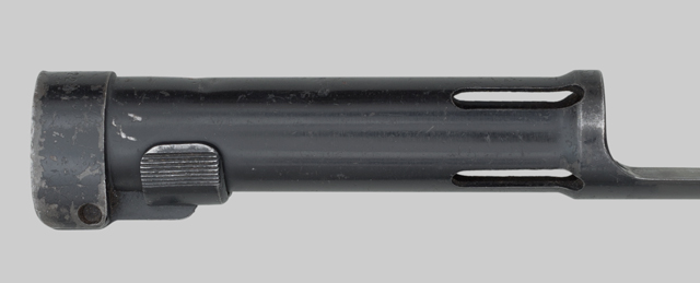 Image of South African R1 bayonet with plastic scabbard.