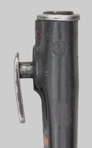 Image of South African R1 bayonet with plastic scabbard.