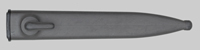 Thumbnail image of South Africs S1 (Uzi) submachine gun bayonet.