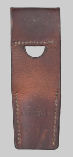 Image of Swiss M1957 leather belt frog.