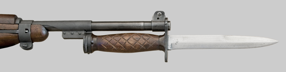 Image of U.S. Bayonet-Knife M4 with wood grip.