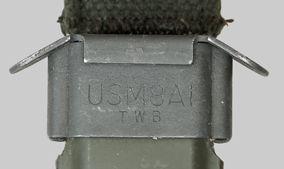 Image of unit-marked U.S. M7 bayonet.