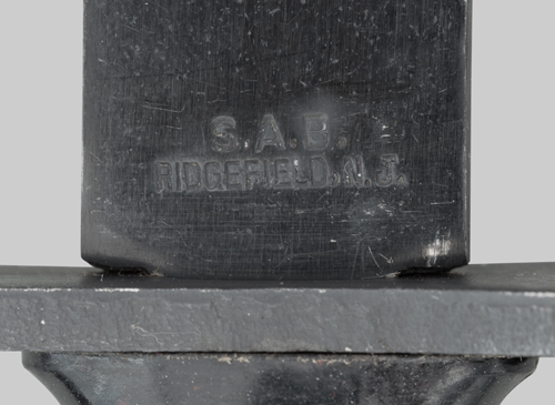 Image of commercial M4 bayonet marked S.A.B. Ridgefield, N.J.