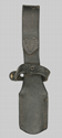 Thumbnail image of unknown leather bayonet belt frog.