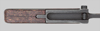 Thumbnail image of Czechoslovakia VZ-58 knife bayonet with lower crossguard extension and grips secured by single rivet.