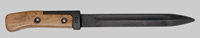 Thumbnail image of Czechoslovakia VZ-58 knife bayonet with wood grip.