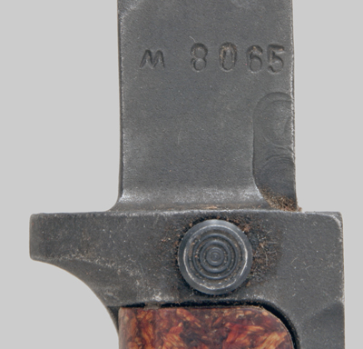 Image of Czechoslovak VZ-58 bayonet with Full Tang Two-Rivet Lower Crosspiece Extension