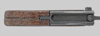 Thumbnail image of Czechoslovakia VZ-58 knife bayonet with composition grip secured by three rivets.